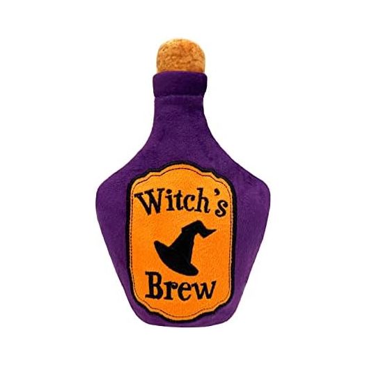 Huxley & Kent for Dogs | Witch's Brew | Halloween Power Plush Dog Toy with Squeaker | Funny Dog Toy Gift | Fun, Durable, and Safe | H&K Squeaky Dog Toys