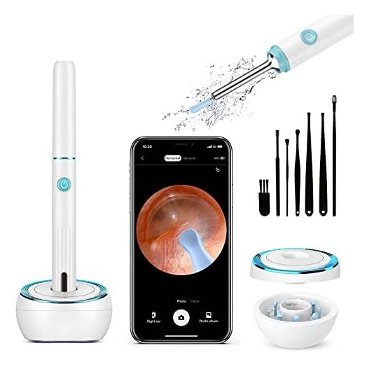 Ear Wax Removal, Ear Cleaner with Camera, Ear Wax Removal Tool with 1080p HD, Wireless Otoscope with Light, Ear Wax Removal Kit for iPhone, ipad, Android Phones