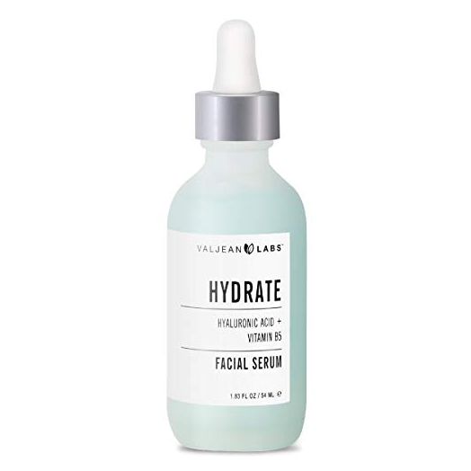 Valjean Labs Facial Serum, Hydrate | Hyaluronic Acid + Vitamin B5 | Helps to Hydrate and Plump Skin and Restore Elasticity | Paraben Free, Cruelty Free, Made in USA (1.83 oz)