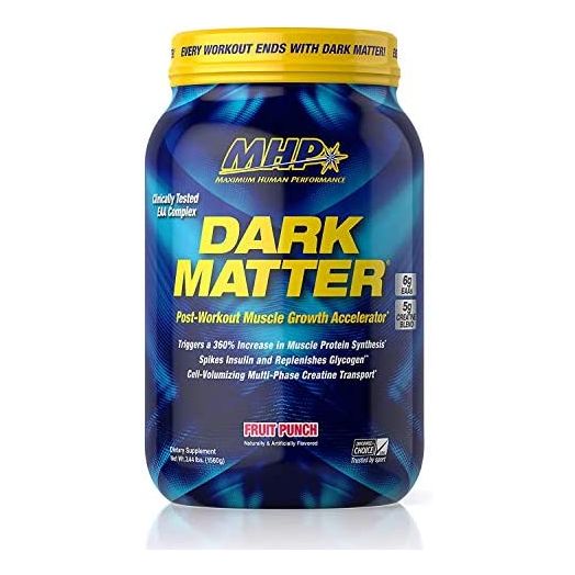 MHP Dark Matter Post Workout, Recovery Accelerator, w/Multi Phase Creatine, Waxy Maize Carbohydrate, 6g EAAs, Fruit Punch, 20 Servings, 55 Oz