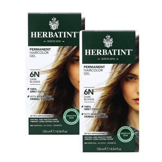 Herbatint Hair Coloring, (6N) Dark Blonde, 9.12 Fl. Oz (Pack of 2)