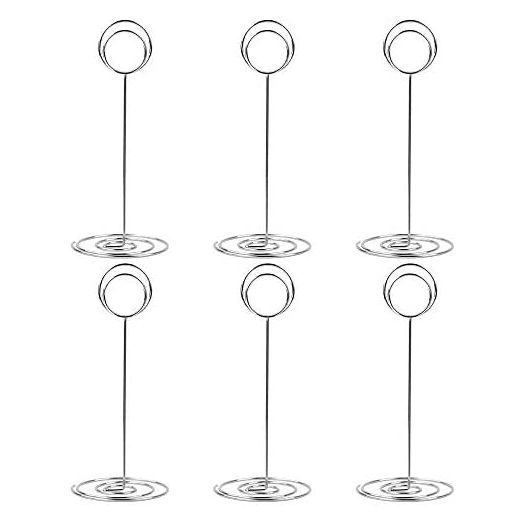 8.75 inch Tall Table Number Holders Place Card Holder Table Picture Holder Wire Photo Holder Clips (10 Pack)