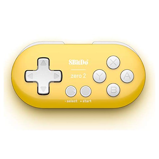 8Bitdo Zero 2 Bluetooth Key Chain Sized Mini Controller for Nintendo Switch, Windows, Android and macOS (Yellow Edition)