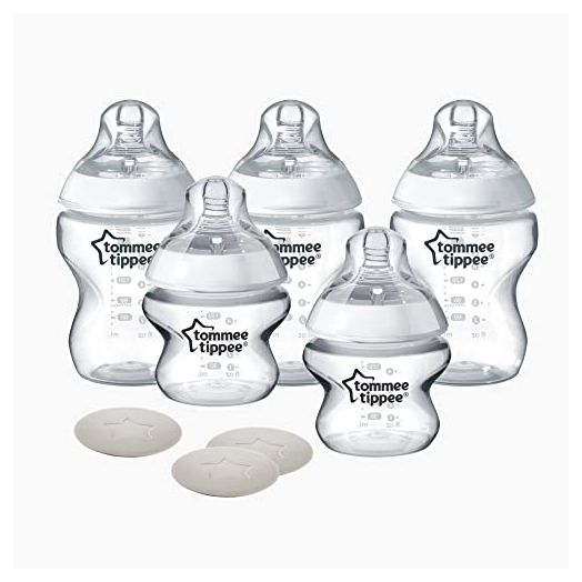 Tommee Tippee 1st Bottle Solution, Baby Bottle Gift Set | Anti-Colic, Breast-Like Nipples, Travel Lids