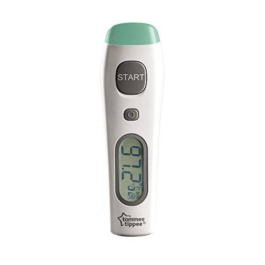 Tommee Tippee Digital No Touch Forehead Thermometer for Baby | Fast 2 Second Results | Fever Indicator | Memory Function