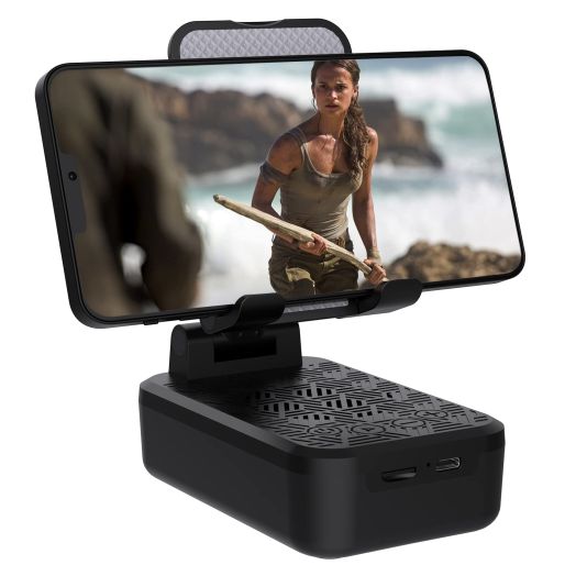 Cell Phone Stand with Wireless Bluetooth Speaker - HD Surround Sound Bluetooth Speaker for Home Kitchen and Outdoors Compatible with Mobile Phone & Tablets, Gifts for Men Women
