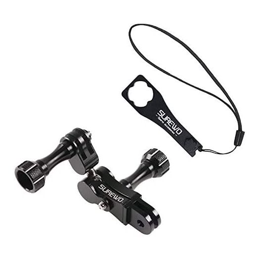 Aluminum Alloy 360 Degree Rotation Ball Joint Mount Adapter Swivel Arm Mount Pivot Extension Accessories Compatible with Gopro Hero 10 Black,Hero 9/8/7/6/5 Black, DJI Action Camera and More