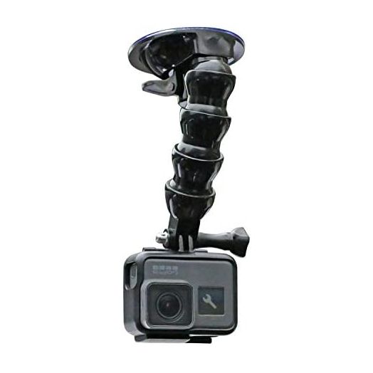 Flexible Gooseneck Extension Suction Cup Car Mount Holder with Phone Holder for Gopro Hero 10 Black,Hero 9/8/7/6/5 Black,4 Session,4 Silver,3+,iPhone,Samsung Galaxy,Google Pixel and More