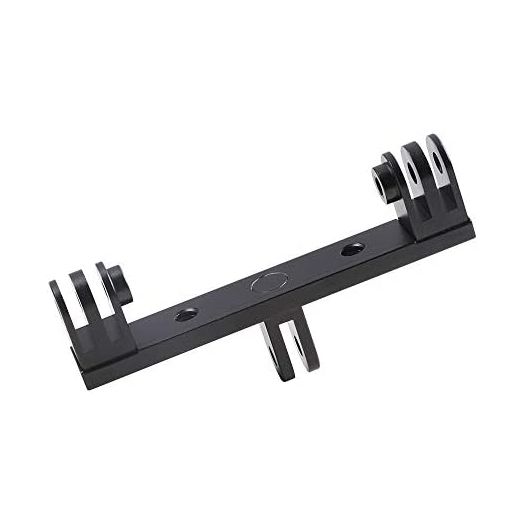 Aluminum Dual Twin Mount Adapter with Two Screw for GoPro Hero 10/9/8/7/(2018)/6/5 Black,4 Session,YI,Campark,AKASO,SJCAM,DJI Osmo Action Cameras - Suitable for Camera Housing Handheld monopod