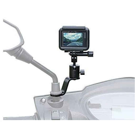 Aluminum Motorcycle Rearview Mirror Mount Holder Motorcycle Fixed Holder Mount for Gopro Hero 10 Black,Hero 9/8/7/6/5 Black,DJI Osmo Action Cameras - Perfect Motorcycle Sports Camera Holder Bracket