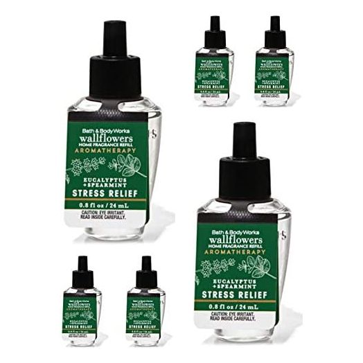 Bath & Body Works Eucalyptus Spearmint 6-Pack Wallflowers Sampler, 0.8 fl oz / 24 mL Each