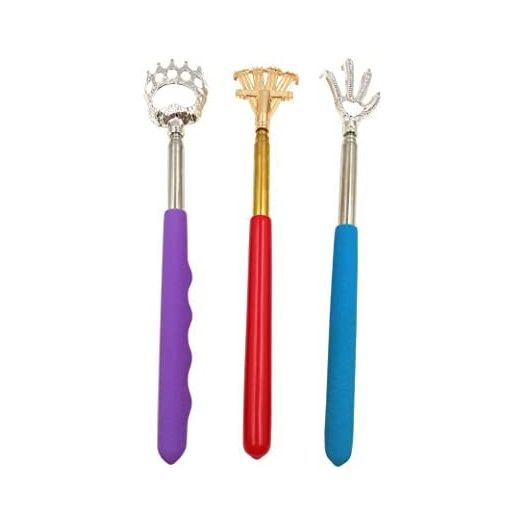 Qaoquda Portable Extendable Telescopic Back Scratchers/Hand Massager (3 Pack)