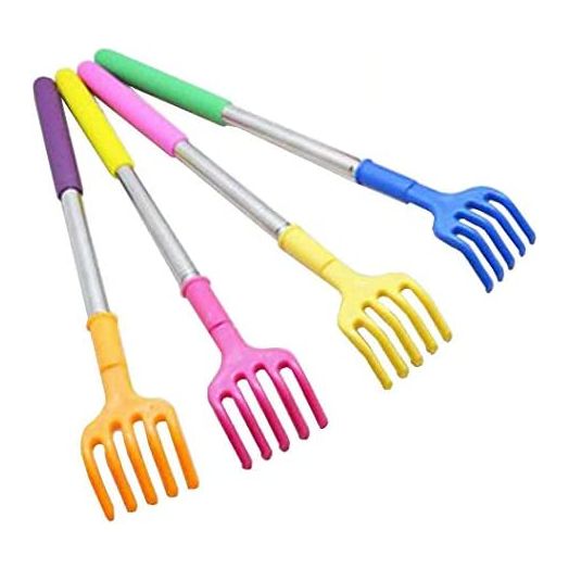 (4- Pack)Qaoquda Portable Extendable Telescopic Plastic Back Scratchers / Hand Massager / Backslap with Rubber Handles