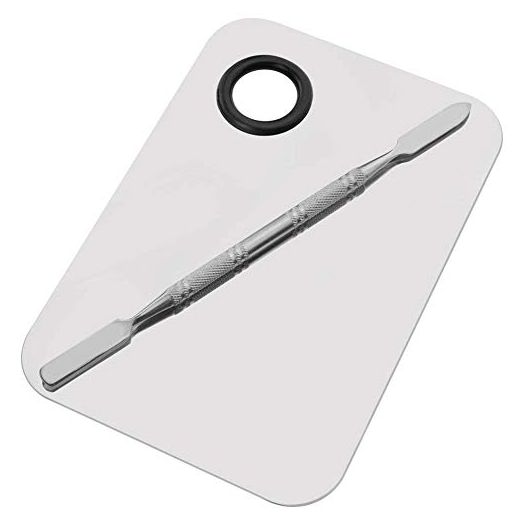Miamay 6 by 4 Inches Makeup Palette Stainless Steel Palette Cosmetic Artist Mixing Palette with 6 Inches