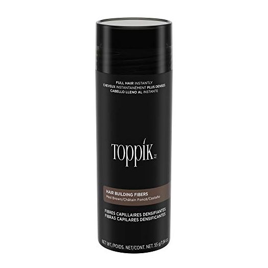 Toppik Hair Building Fibers, Medium Brown, 55g, Fill In Fine or Thinning Hair, Instantly Thicker