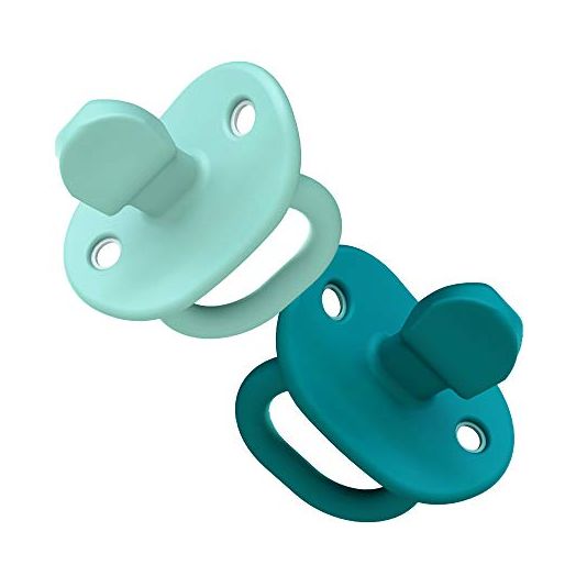 Boon Jewl Orthodontic Silicone Pacifier Blue, 2-Pack