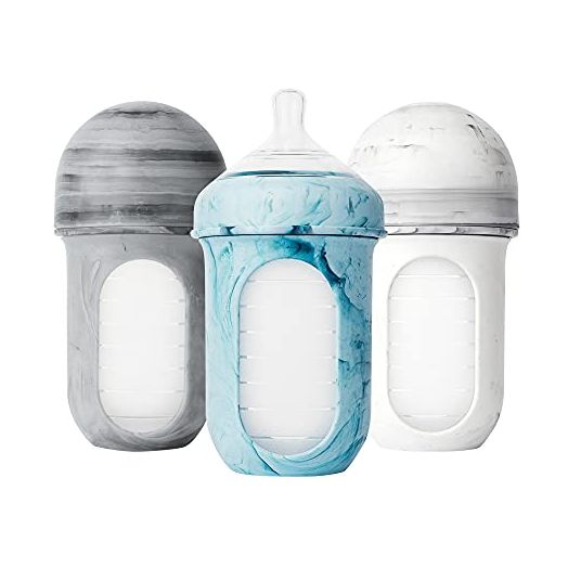 Boon NURSH Reusable Silicone Pouch Bottles - 8oz - Tie Dye (3pk)