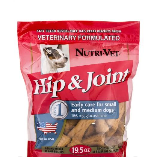 Nutri-Vet Hip & Joint Peanut Butter Biscuits Small Dog - 19.5 oz (550 Grams)