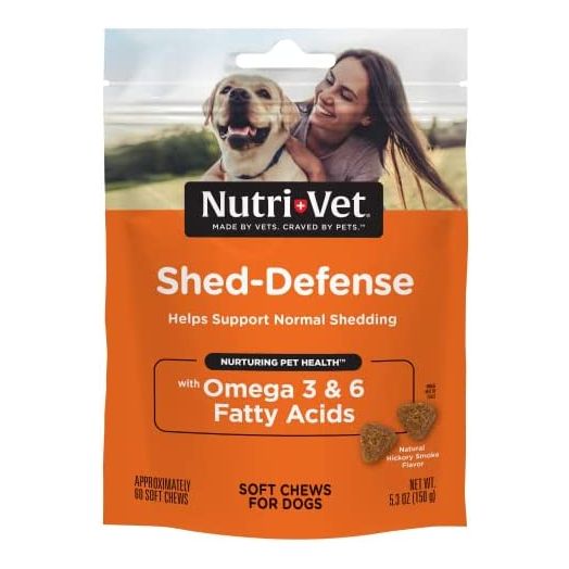 Nutri-Vet Shed Defense Soft Chews for Dogs | Supports Normal Shedding and Healthy Coat | 60 Soft Chews