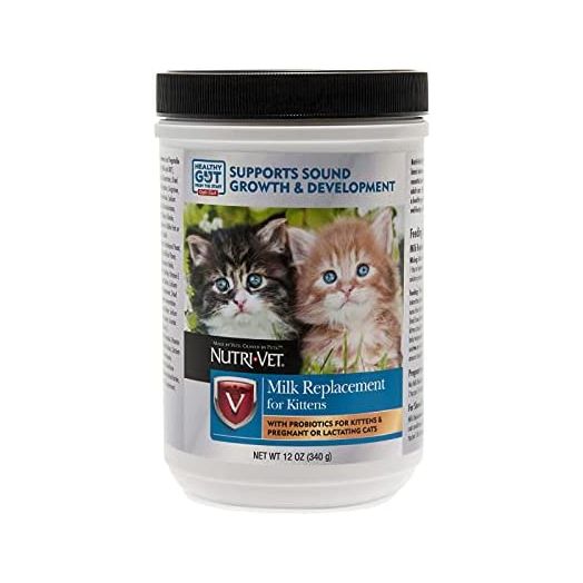 Nutri-Vet Milk Replacement For Kittens | Healthy Gut Support with Probiotics | 12 Ounces