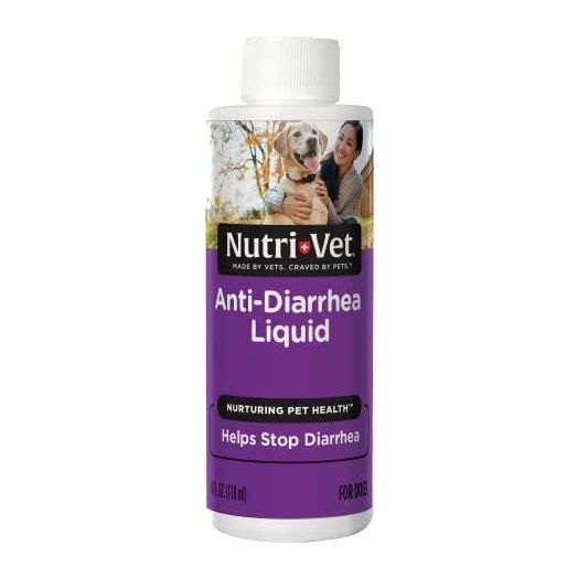 Nutri-Vet Anti-Diarrhea Liquid for Dogs | Helps Sooth Upset Stomach & Stop Diarrhea | Veterinarian Formulated | 4oz