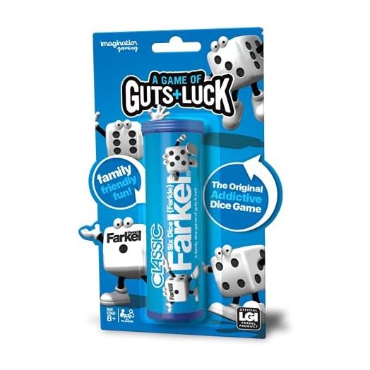 Imagination Gaming FARKEL Dice Tube, 6 Farkel Dice, Rules