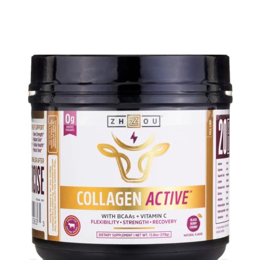 Zhou Nutrition Collagen Active Black Berry Cherry Flavor - 13.8 oz (378 Grams)