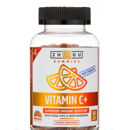 Zhou Nutrition Vitamin C+ Gummies, Orange Natural Flavor - 60 Vegan Gummies