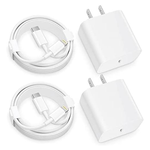 iPhone 12 13 Fast Charger,Apple MFi Certified 2-Pack 20W Type C Fast Charger Block with 6FT USB-C to Lightning Cable Compatible with iPhone 13/13 Pro/12/12 Pro/12 Pro Max/11/Xs Max/XR/X, iPad