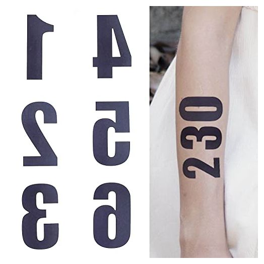50 Sheets Numbers Finger Neck Face Temporary Tattoo Sticker DIY Body Art