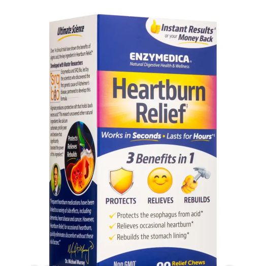 Enzymedica Heartburn Relief, Vanilla-Orange Flavored - 90 Chews