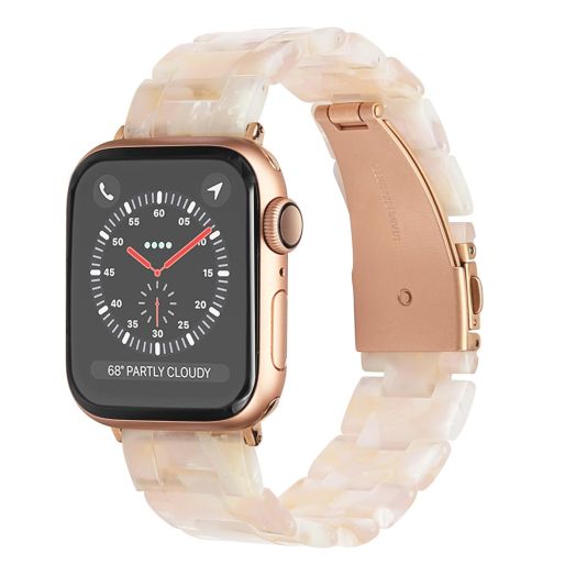 Resin Watch Bands Compatible with Apple Watch iWatch Wristband for Women Men Dressy Link Replacement Strap 41mm/40mm/38mm Series 9/8/7/6 SE 5/4/3/2/1/Ultra 2/Ultra