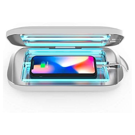 PhoneSoap Pro UV Smartphone Sanitizer & Universal Charger | Patented & Clinically Proven UV Light Disinfector | (White)