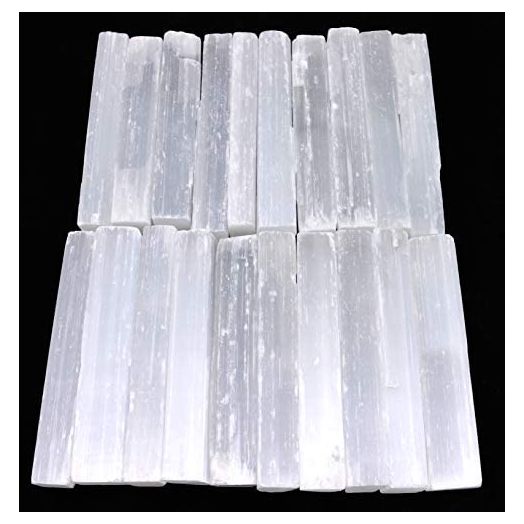 Selenite Crystal Wands | 20 Pack Selenite Sticks for Healing, Reiki, & Metaphysical Energy Drawing | Available in 2 Inch, 4 Inch, 6 Inch, 8 Inch (4 Inch)