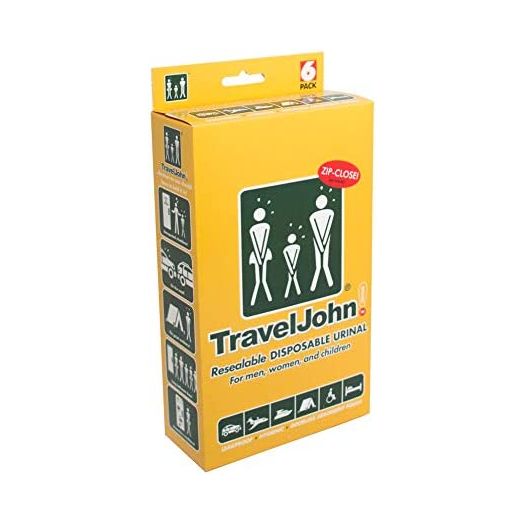 Travel John Resealable Disposable Urinal Bags (TJ1N) - 6 Pack