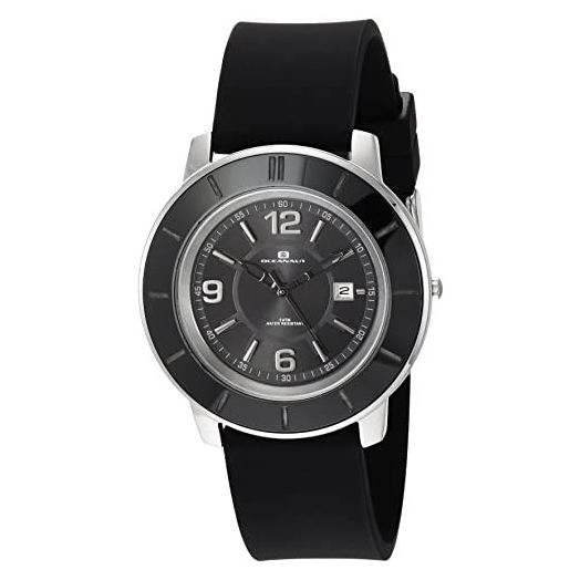 Oceanaut Women's Satin Stainless Steel Quartz Silicone Strap, Black, 18 Casual Watch (Model: OC0811)