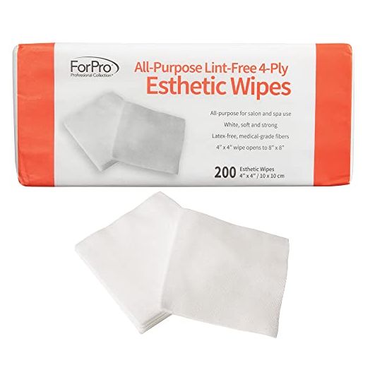ForPro All-Purpose Lint-Free 4-Ply Esthetic Wipes, Non-Woven for Salon