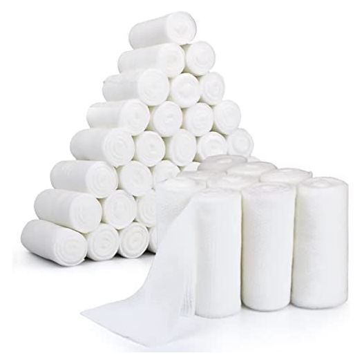 AFFORDTEX Gauze Bandages – Premium First Aid Supplies for Safe Adventuring – Flexible, Stretchable, and Breathable Gauze Rolls – 3” x 4.1 Yards Bandage Wrap for Wound Dressing – 36 Rolls Pack