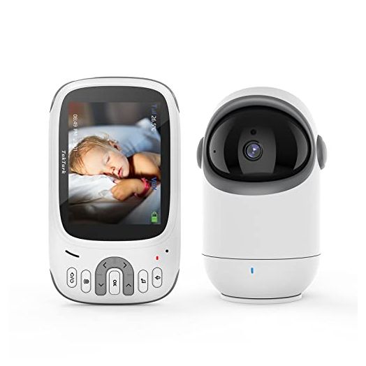 Video Baby Monitor, TakTark BM802 3.2" Baby Monitor with Camera and Audio No WiFi, Two-Way Audio, Pan & Tilt, Night Vision, Lullaby Player,Room Temperature, Ideal for New Parents