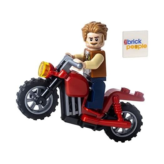 LEGO Jurassic World: Owen Grady Minifigure with Motorcycle - Ages 6+ (1 pcs)