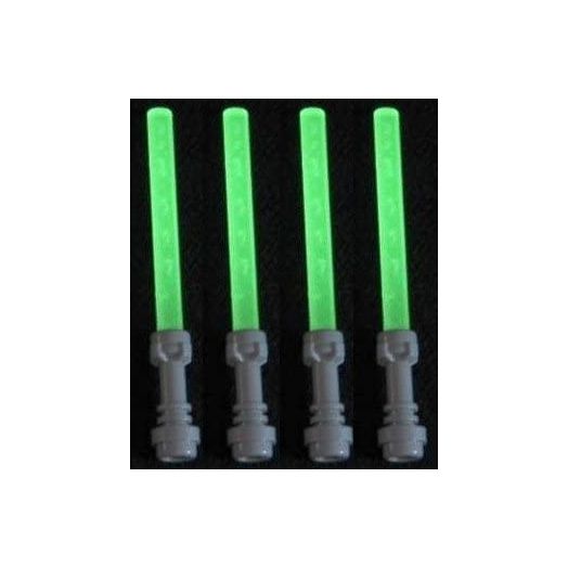 Lego Lightsaber Lot of 4: Glow-in-the-Dark Lightsabers with Hilts