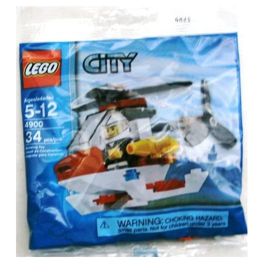 LEGO City Mini Figure Set 4900 Fire Helicopter - Bagged (34 pieces)