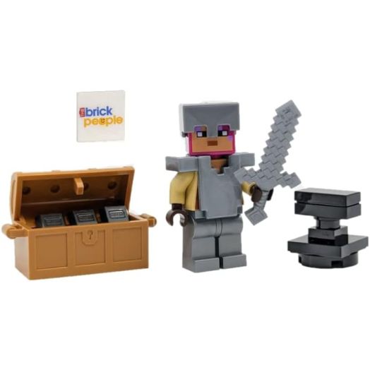 LEGO Minecraft: Knight Minifigure with Chest and Anvil