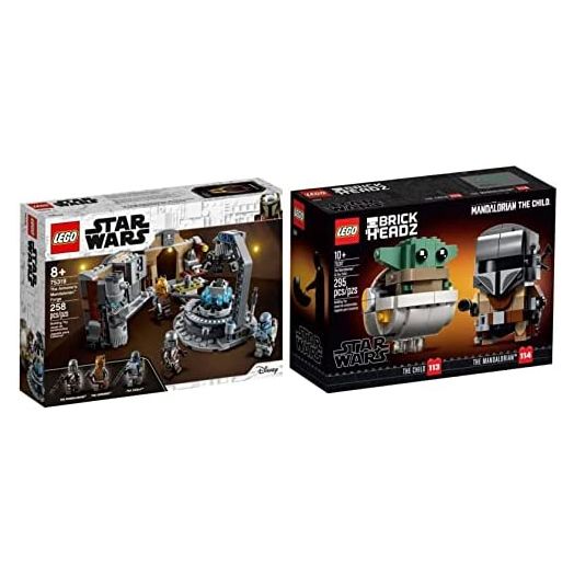 Lego Star Wars The Armorer's Mandalorian Forge 75319 + Brickheadz Mandalorian & The Child 75317 Exclusive Set