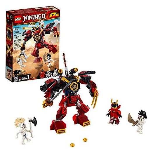 LEGO NINJAGO Legacy Samurai Mech 70665 Toy Mech Building Kit Comes with NINJAGO Minifigures, Stud Shooters and a Toy Sword for Imaginative Play (154 Pieces)