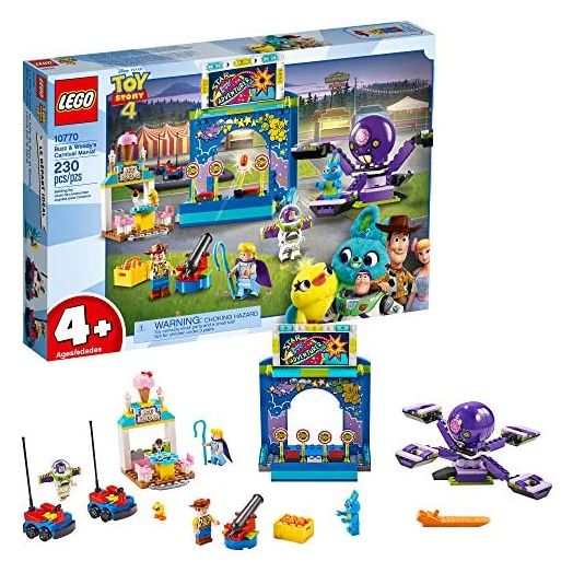 LEGO Disney Pixar’s Toy Story 4 Buzz Lightyear & Woody’s Carnival Mania 10770 Building Kit, Carnival Playset with Shooting Game & Toy Story Characters (230 Pieces)