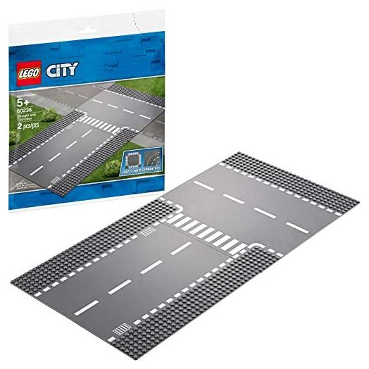 LEGO City Straight and T Junction 60236 Building Kit (2 Pieces)