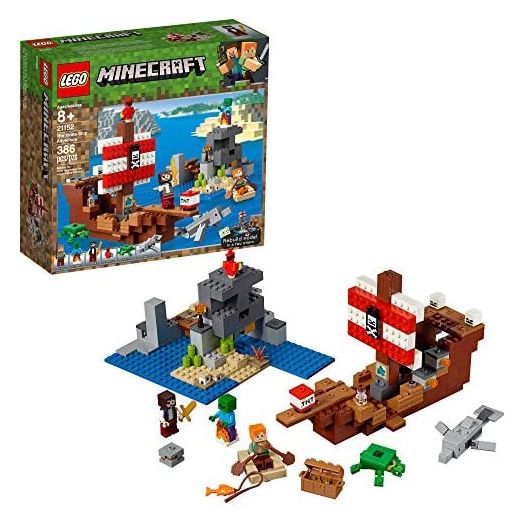 LEGO Minecraft The Pirate Ship Adventure 21152 Building Kit (386 Pieces)