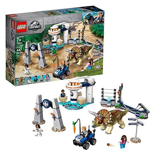 LEGO Jurassic World Triceratops Rampage 75937 (447 Pieces)