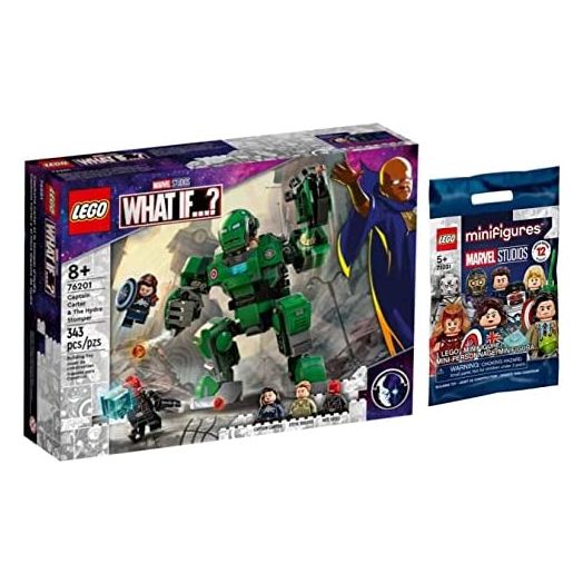 Lego Marvel What If Captain Carter & The Hydra Stomper (76201) + Mystery Minifigure Bag Exclusive Bundle